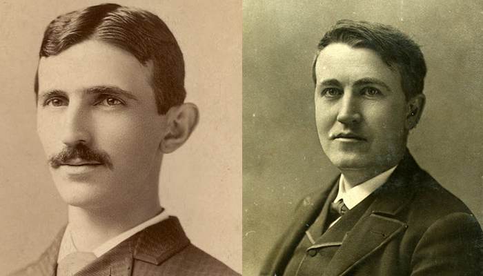 Переменный ток эдисон. Nikola Tesla vs Thomas Edison. Тесла и Эдисон фото.